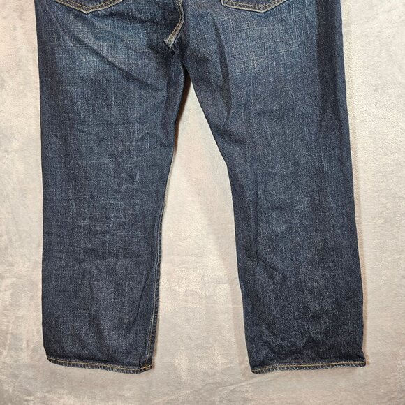 Old Navy Mens Straight Fit Jeans Size 38x30 Dark Wash Denim Comfortable Classic - Picture 8 of 11